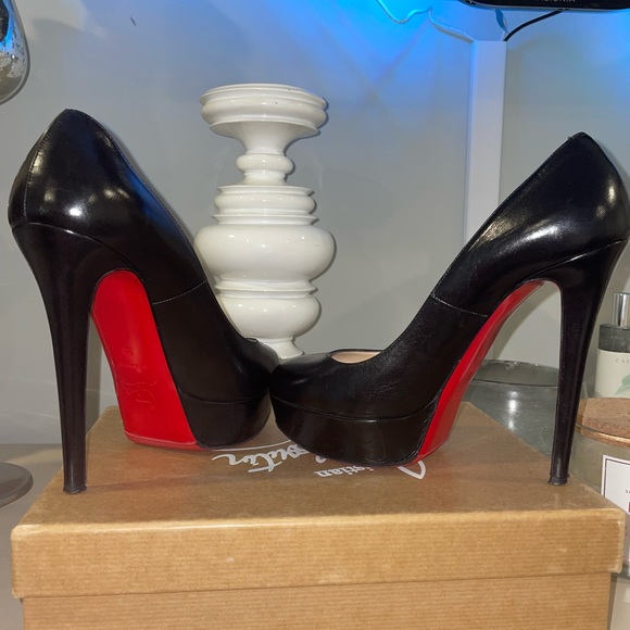 Christian Louboutin Bianca 140 Black leather - Picture 1 of 6